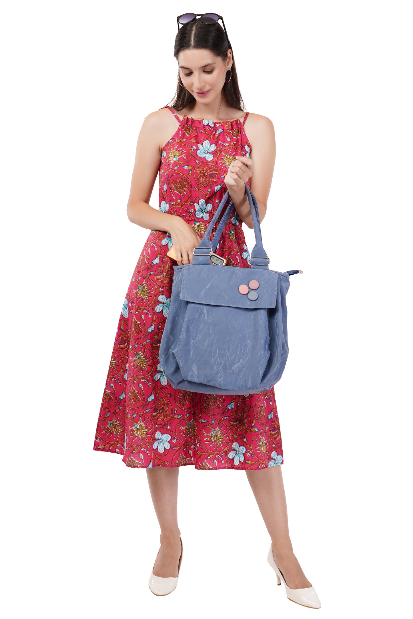 Blue Luxury Velvet tote bag