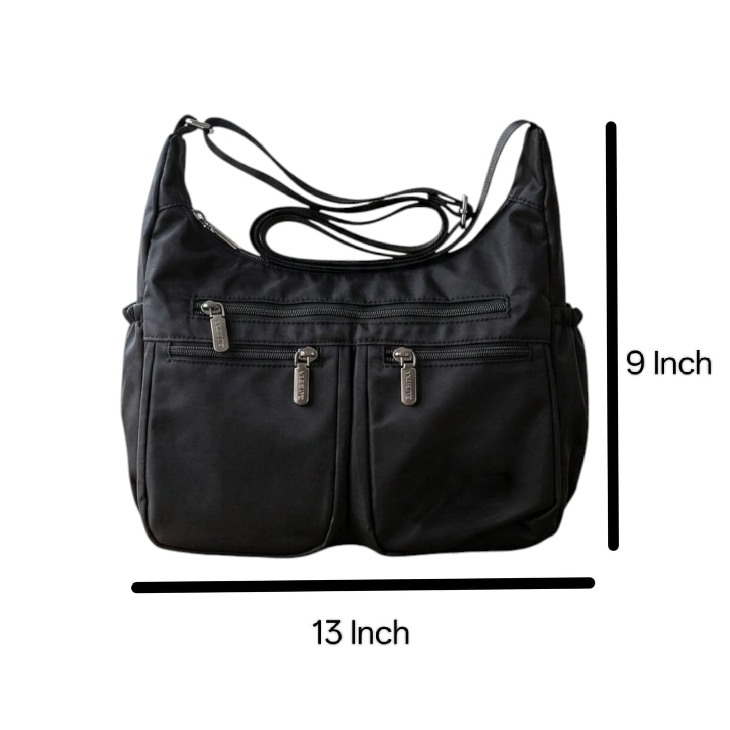 Black Nylon Cross body shoulder sling bag