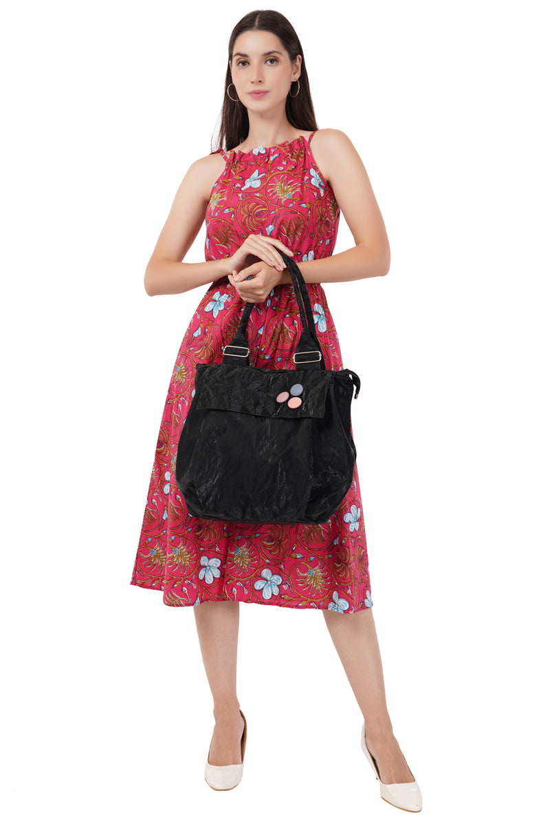 Black Luxury Velvet tote bag