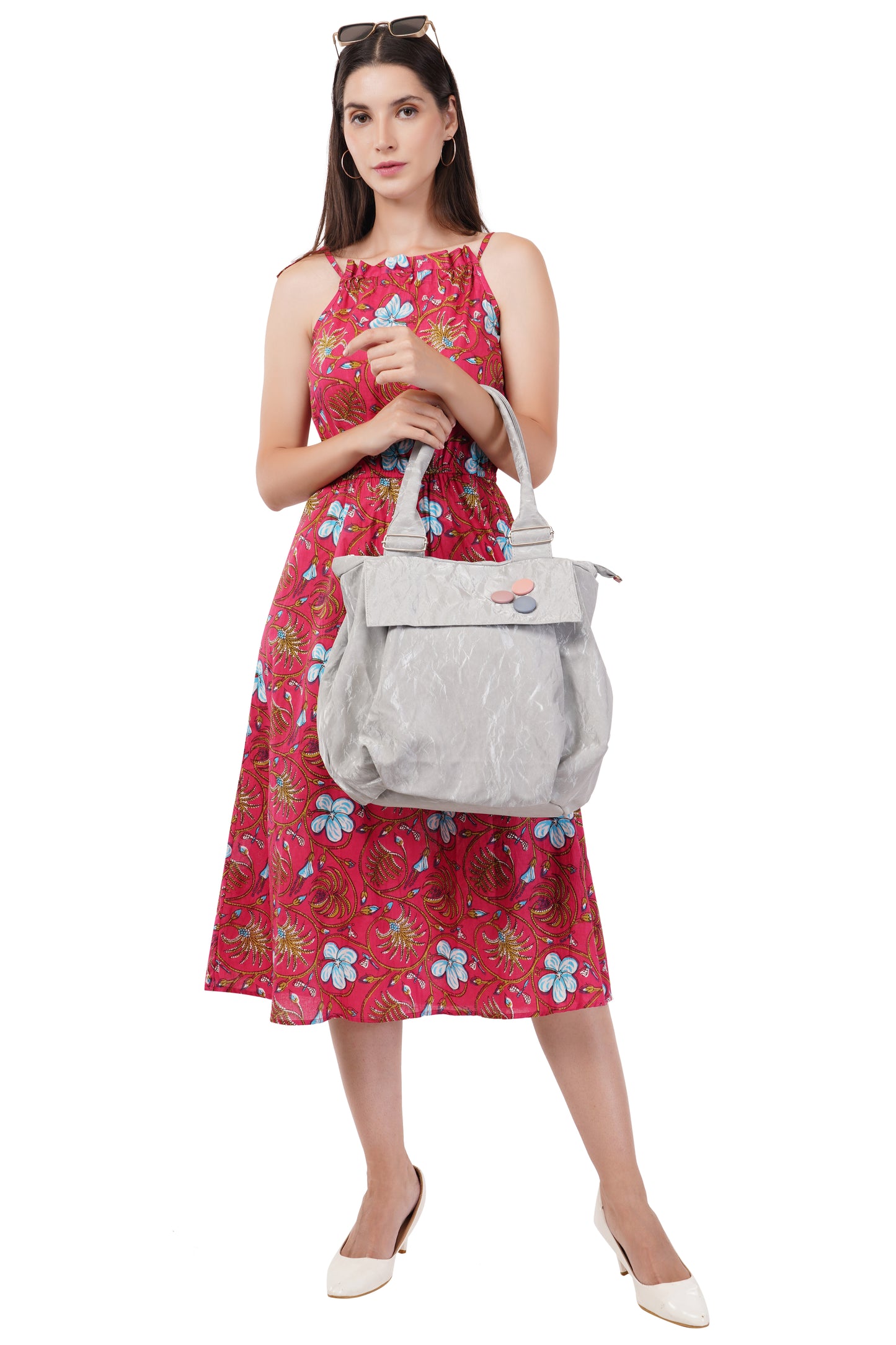 Grey Luxury Velvet tote bag