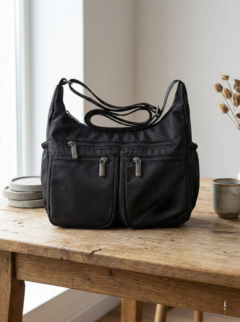 Black Nylon Cross body shoulder sling bag