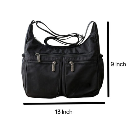 Black Nylon Cross body shoulder sling bag